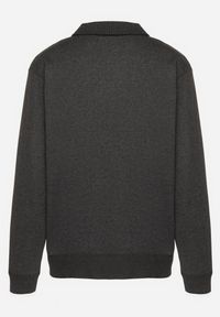 Born2be - Ciemnoszary Ocieplany Kardigan z Wełną Zapinany na Suwak Acendrie. Okazja: na spotkanie biznesowe, na co dzień. Kolekcja: plus size. Kolor: szary. Materiał: wełna. Styl: klasyczny, biznesowy, casual