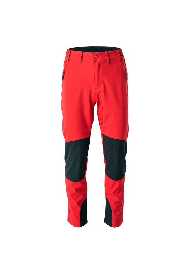 Elbrus - Męskie Spodnie Turystyczne Amboro. Kolor: czerwony. Sezon: lato. Sport: turystyka piesza