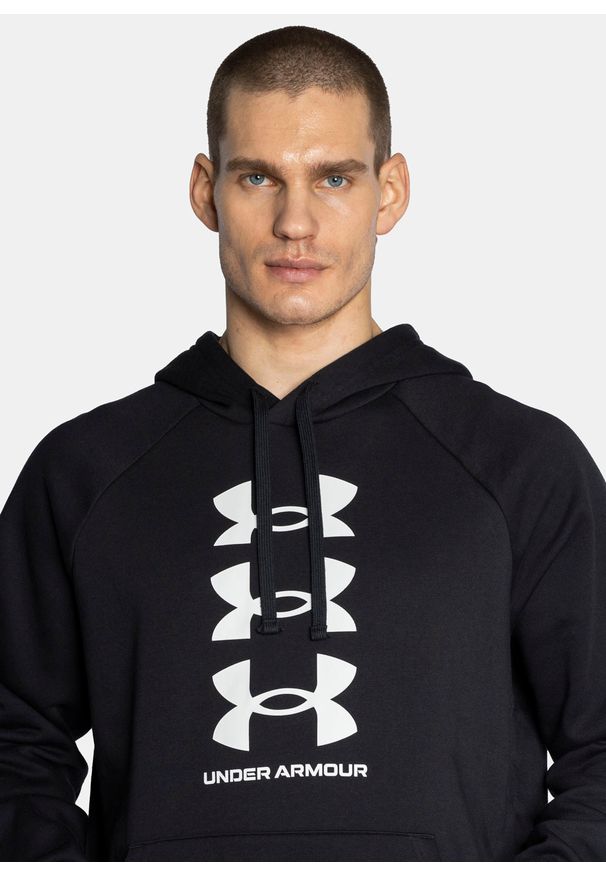 Bluza męska Under Armour Rival FLC Multilogo HD (1357094-001). Okazja: na co dzień. Typ kołnierza: kaptur. Kolor: czarny. Styl: klasyczny, casual