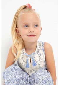 Mayoral sukienka bawełniana dziecięca kolor granatowy mini prosta. Okazja: na co dzień. Kolor: niebieski. Materiał: bawełna. Wzór: haft. Typ sukienki: proste. Styl: casual. Długość: mini #4