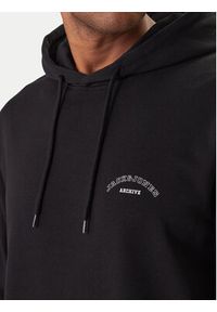 Jack & Jones Bluza College Logo 12288362 Czarny Regular Fit. Kolor: czarny. Materiał: bawełna #2