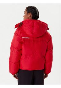 Karl Lagerfeld - KARL LAGERFELD Kurtka zimowa A3W15020 Czerwony Regular Fit. Typ kołnierza: dekolt w karo. Kolor: czerwony. Materiał: syntetyk. Sezon: zima #6