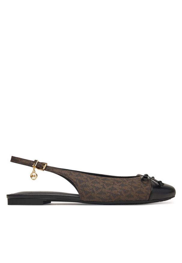 MICHAEL Michael Kors Baleriny Piper Sling 40S6PIFP1B Brązowy. Kolor: brązowy. Materiał: skóra