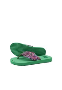 Flip*Flop - Japonki basenowe damskie Flip Flop Tube Paisley. Okazja: na co dzień. Kolor: zielony. Wzór: paisley. Sezon: lato. Styl: casual
