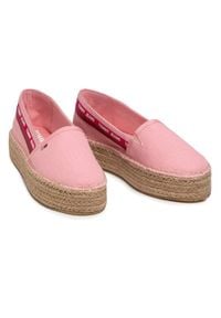 Tommy Jeans Espadryle Flatform Espadrille EN0EN01376 Różowy. Kolor: różowy. Materiał: materiał #7