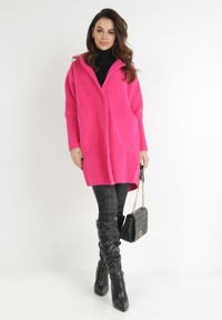 Born2be - Fuksjowy Płaszcz z Bawełną Oversize Klepheia. Okazja: na co dzień. Kolor: różowy. Materiał: bawełna. Wzór: jednolity. Styl: casual #3