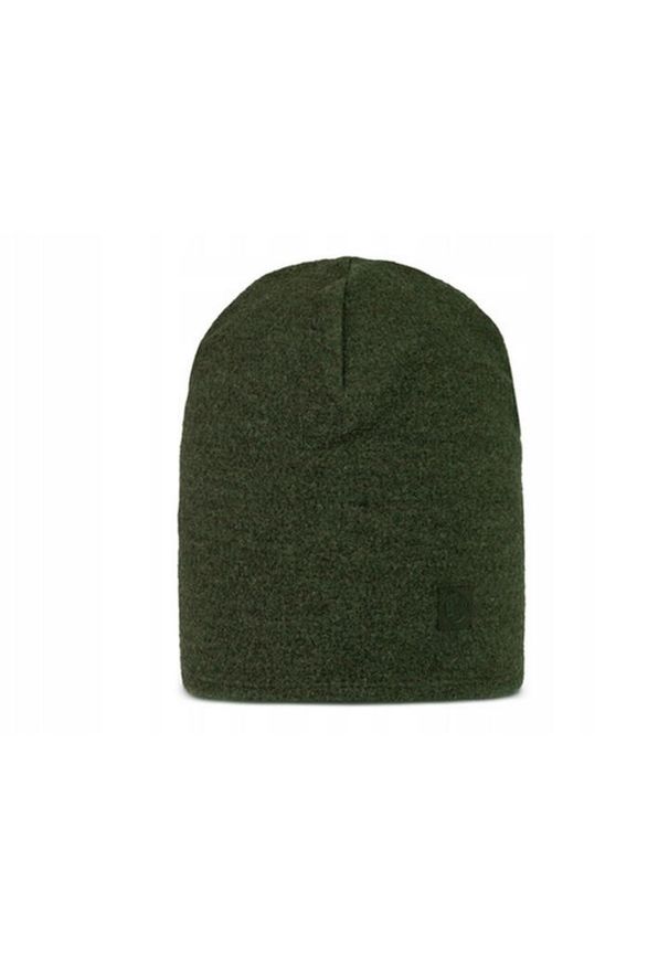 Buff - Czapka z wełny merino o strukturze polaru. Kolor: zielony. Materiał: wełna, polar. Styl: sportowy