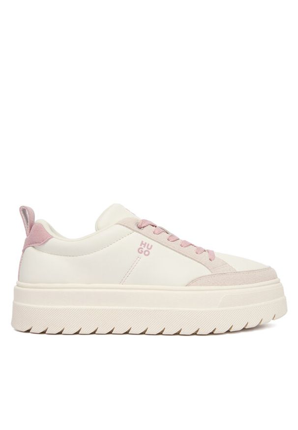 Hugo - HUGO Sneakersy Lyssa 50557899 Biały. Kolor: biały. Materiał: skóra