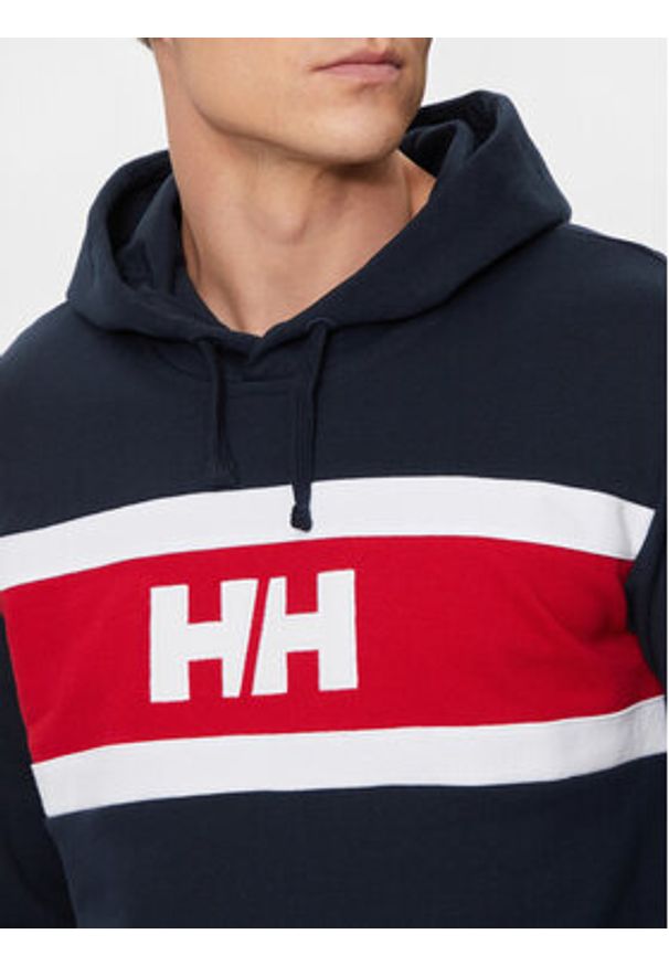Helly Hansen Bluza Salt Cotton Hoodie 34474 Granatowy Regular Fit. Kolor: niebieski. Materiał: bawełna