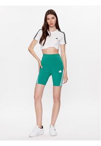 Adidas - adidas T-Shirt Essentials Slim 3-Stripes T-Shirt GL0783 Biały Slim Fit. Kolor: biały. Materiał: bawełna