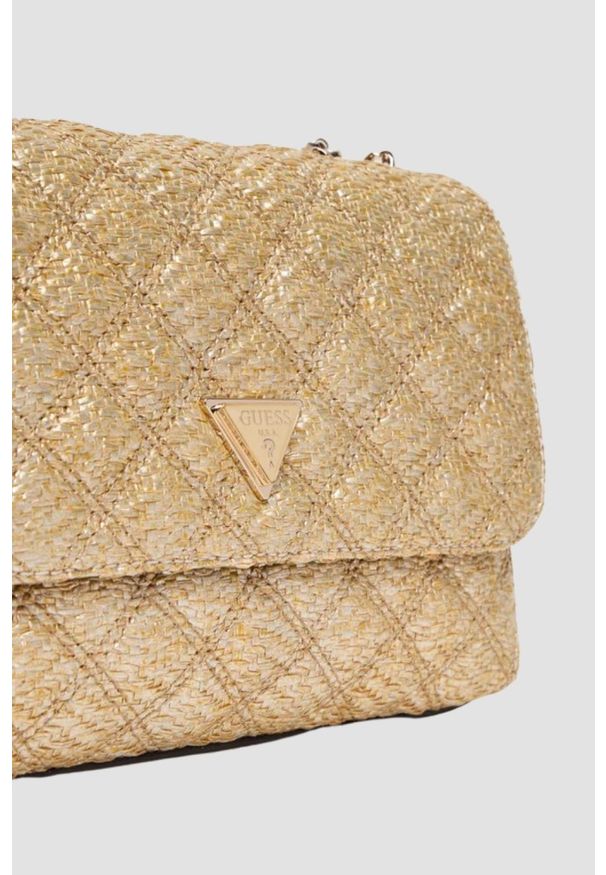 Guess - GUESS Złota damska kopertówka Giully 2. Kolor: złoty