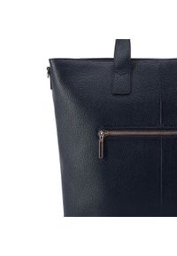 Wittchen - Torebka kuferek z groszkowanej skóry. Kolor: niebieski. Wzór: haft. Dodatki: z haftem, z breloczkiem. Materiał: skórzane. Styl: casual, klasyczny. Rodzaj torebki: do ręki #6