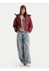 Calvin Klein Jeans Kurtka puchowa Essential LV047D501G Bordowy Relaxed Fit. Kolor: czerwony. Materiał: syntetyk #3