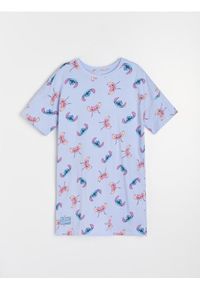 Sinsay - Koszula nocna ze wzorkiem Lilo & Stitch - błękitny. Kolor: niebieski