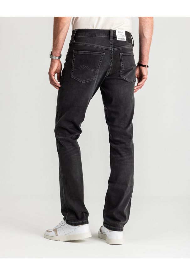 Mustang - Męskie Spodnie Jeansowe MUSTANG Tramper Straight Denim Black 1016083 4000 803