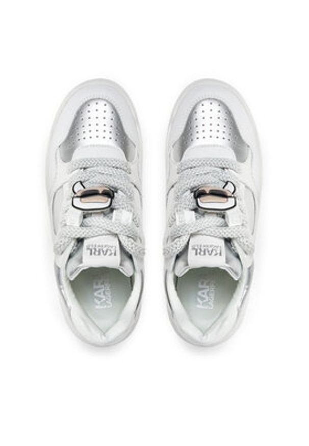 Karl Lagerfeld - KARL LAGERFELD Sneakersy KL63324 Biały. Kolor: biały. Materiał: skóra
