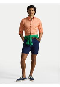 Polo Ralph Lauren Koszula 710B20512010 Pomarańczowy jasny Custom Fit. Typ kołnierza: polo. Kolor: pomarańczowy. Materiał: bawełna #2