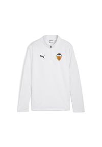 Puma - Młodzieżowa bluza treningowa z zamkiem 1/4 Valencia CF PUMA White. Kolor: biały