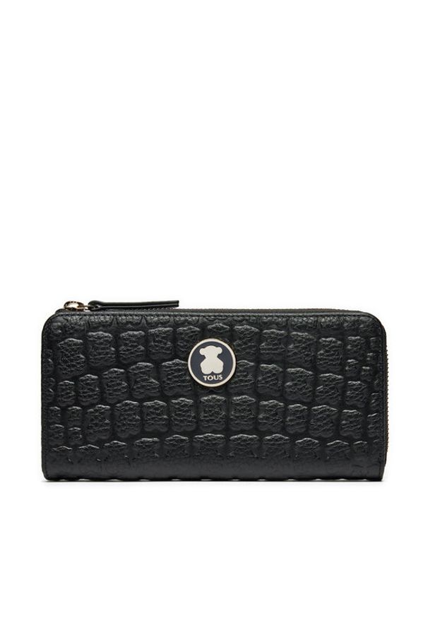 Tous - TOUS Portfel Kiara Sherton 2000986851 Czarny. Kolor: czarny. Materiał: skóra