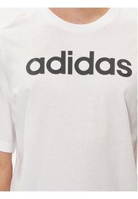 Adidas - adidas T-Shirt Essentials Single Jersey Linear Embroidered Logo T-Shirt IC9276 Biały Regular Fit. Kolor: biały. Materiał: bawełna #3