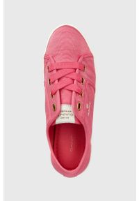 GANT - Gant tenisówki Leisha 24538700.G545 damskie kolor różowy. Nosek buta: okrągły. Zapięcie: sznurówki. Kolor: różowy. Materiał: guma. Obcas: na platformie #3