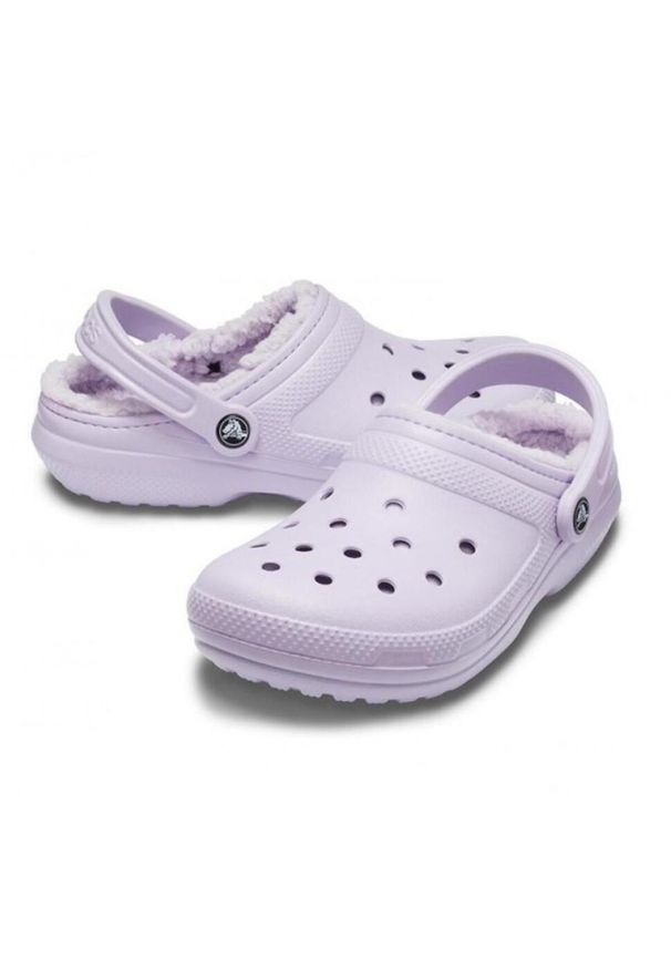 Klapki sandały Crocs Classic Lined Clog Lavender Fioletowe 203591-50P. Kolor: różowy. Sport: koszykówka