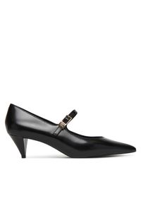 TOMMY HILFIGER - Tommy Hilfiger Szpilki Low Pump Abrasivato FW0FW09321 Czarny. Kolor: czarny. Materiał: skóra. Obcas: na szpilce #1