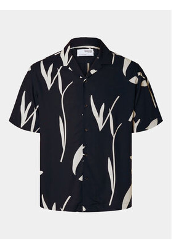 Selected Homme Koszula Slhrelax-Rajesh 16091066 Granatowy Relaxed Fit. Kolor: niebieski. Materiał: wiskoza