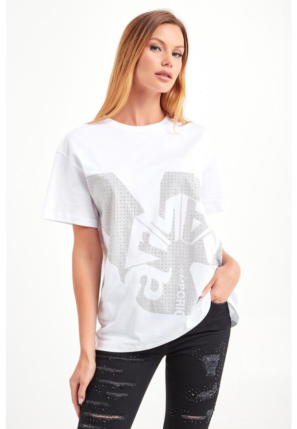 Emporio Armani - T-SHIRT EMPORIO ARMANI. Okazja: na co dzień. Materiał: materiał. Styl: casual