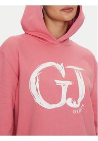 Guess Bluza Sara V4YQ00 K68I4 Różowy Relaxed Fit. Kolor: różowy. Materiał: bawełna