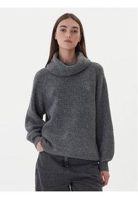 only - ONLY Golf Whitney 15353187 Szary Oversize. Typ kołnierza: golf. Kolor: szary. Materiał: syntetyk
