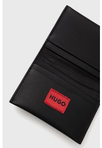 Hugo - HUGO etui na karty skórzane 50468114 męski kolor czarny. Kolor: czarny. Materiał: skóra #2