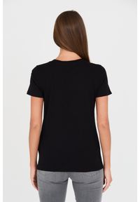 Guess - GUESS Czarny t-shirt z printem. Kolor: czarny. Materiał: bawełna. Wzór: nadruk #4