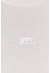 Drykorn T-shirt bawełniany kolor kremowy. Okazja: na co dzień. Kolor: beżowy. Materiał: bawełna. Wzór: gładki. Styl: casual #4
