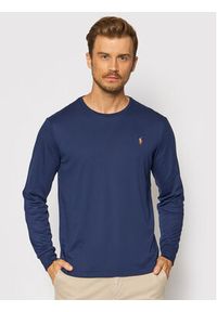 Polo Ralph Lauren Longsleeve 710760121 Granatowy Slim Fit. Typ kołnierza: polo. Kolor: niebieski. Materiał: bawełna. Długość rękawa: długi rękaw #3