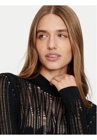 Sisley Sukienka dzianinowa 1MNPMV00S Czarny Slim Fit. Kolor: czarny. Materiał: syntetyk
