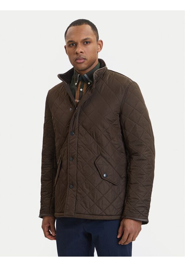 Barbour Kurtka przejściowa MQU0281OL51 Zielony Slim Fit. Kolor: zielony. Materiał: syntetyk