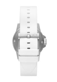 Armani Exchange Zegarek AX1850 męski kolor biały. Kolor: biały. Materiał: tworzywo sztuczne, materiał #2