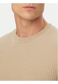 BOSS Sweter H-Nilton 50560468 Beżowy jasny Regular Fit. Kolor: beżowy. Materiał: bawełna #4