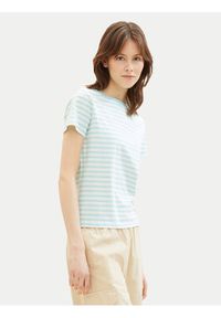 Tom Tailor Denim T-Shirt 1035867 Zielony Boxy Fit. Kolor: zielony. Materiał: bawełna