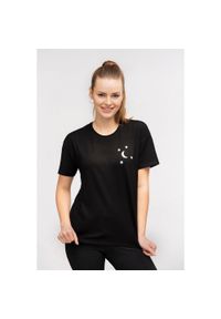 MOONHOLI - T-shirt do jogi Moonholi Moonstar z krótkim rękawem. Kolor: czarny. Długość rękawa: krótki rękaw. Długość: krótkie. Sport: joga i pilates