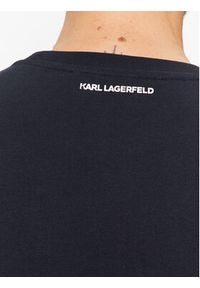 Karl Lagerfeld - KARL LAGERFELD Bluza Sweat Crewneck 705071 500951 Granatowy Regular Fit. Typ kołnierza: dekolt w karo. Kolor: niebieski. Materiał: bawełna #5
