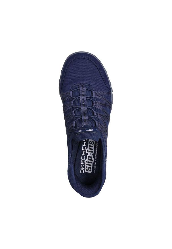 skechers - Damskie BREATHE-EASY ROLL-WITH-ME Slip-On Granatowy. Zapięcie: bez zapięcia. Kolor: niebieski. Materiał: guma, poliester, materiał. Szerokość cholewki: normalna