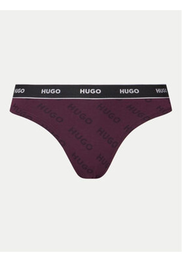 Hugo - HUGO Komplet stringów 50495870 Kolorowy. Materiał: bawełna. Wzór: kolorowy