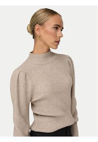 only - ONLY Sweter Katia 15232494 Beżowy Regular Fit. Kolor: beżowy. Materiał: syntetyk