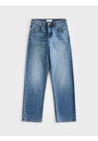 Reserved - Jeansy straight z krótszą nogawką - granatowy. Kolor: niebieski. Długość: krótkie
