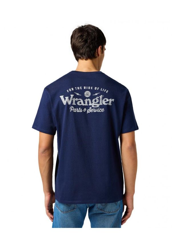 Wrangler - MESKA KOSZULKA WRANGLER GRAPHIC TEE NAVY 112362367