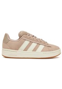 Adidas - Kapcie ADIDAS GRAND COURT ALPHA 0 Nago. Kolor: beżowy. Materiał: syntetyk, skóra. Sport: turystyka piesza