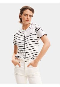 Desigual T-Shirt Lou 24SWTKA8 Biały Regular Fit. Kolor: biały. Materiał: syntetyk, wiskoza