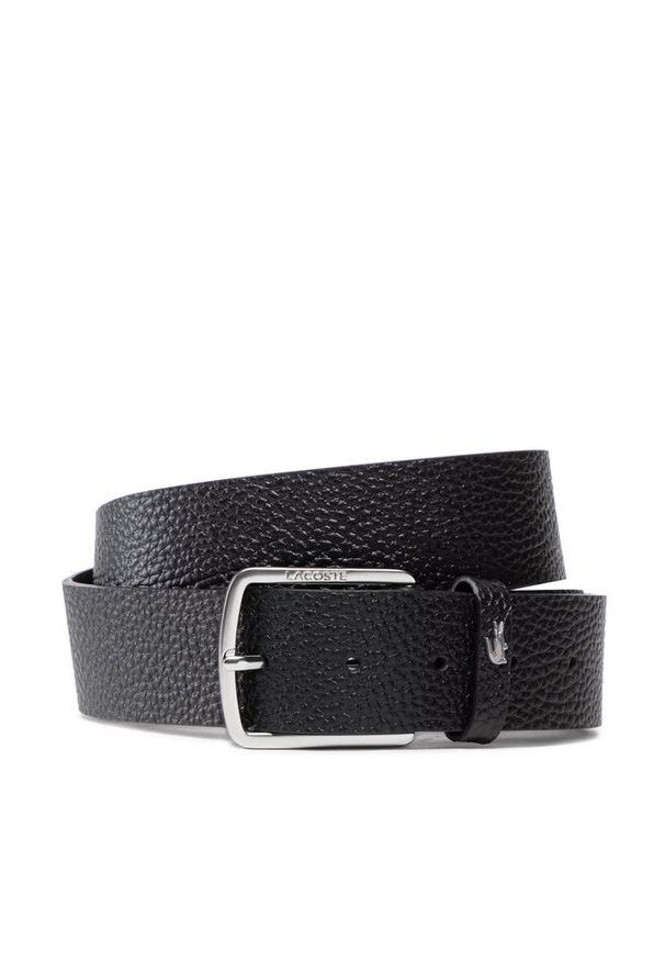 Pasek Męski Lacoste. Kolor: czarny